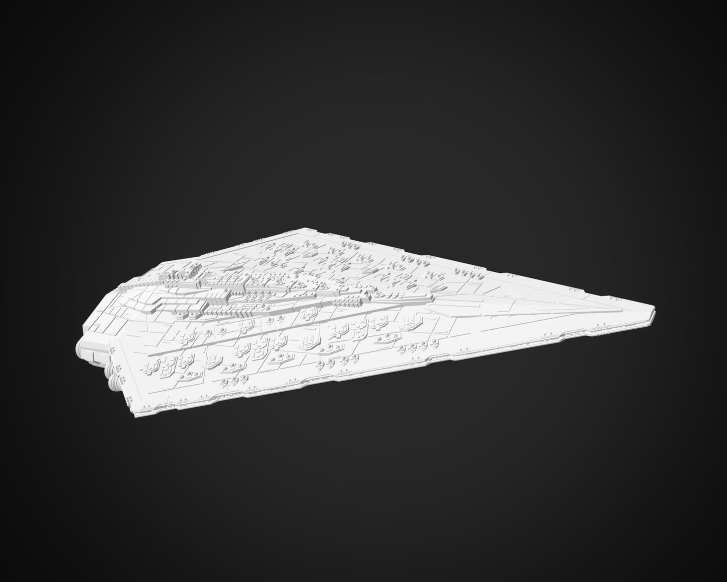 Star Wars Armada Imperial Asserter-class Super Star Destroyer Raw/Unpainted -or- Hand Painted Model 3D 14k Resin