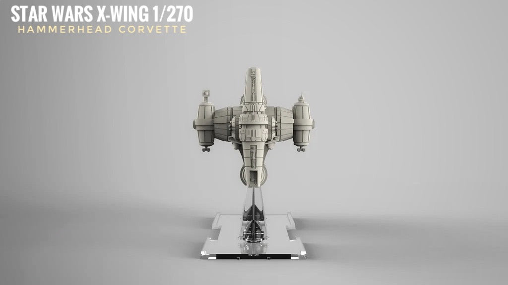 Star Wars X-wing 1/270 Hammerhead Corvette Raw or PAINTED Resin 14k 3D