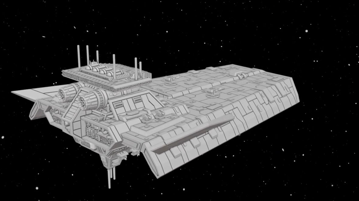 Star Wars Armada Imperial Pursuit Light Cruiser Raw/Unpainted -or- Hand Painted Model 3D 14k Resin