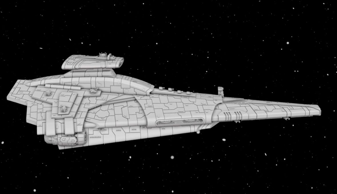 Star Wars Armada New Republic Endurance-Class Carrier Nebula Star Destroyer 7” Raw/Unpainted -or- Hand Painted Model 3D 14k Resin