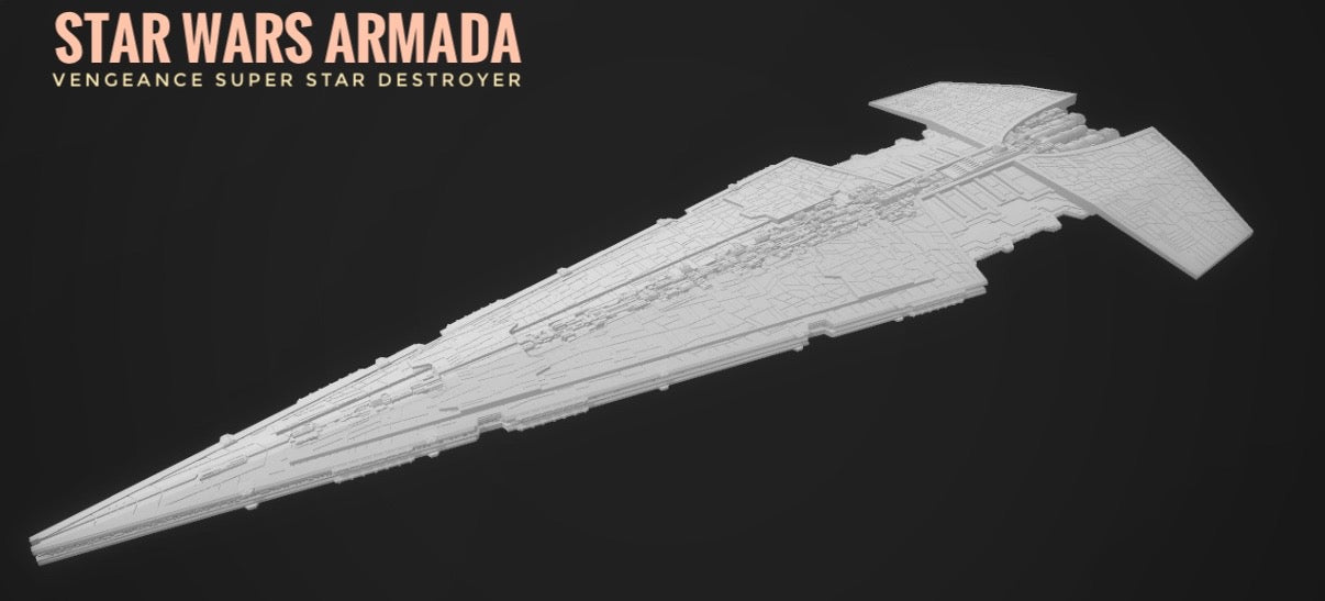 Star Wars Armada Vengeance Super Star Destroyer 24” 14k 3D printed