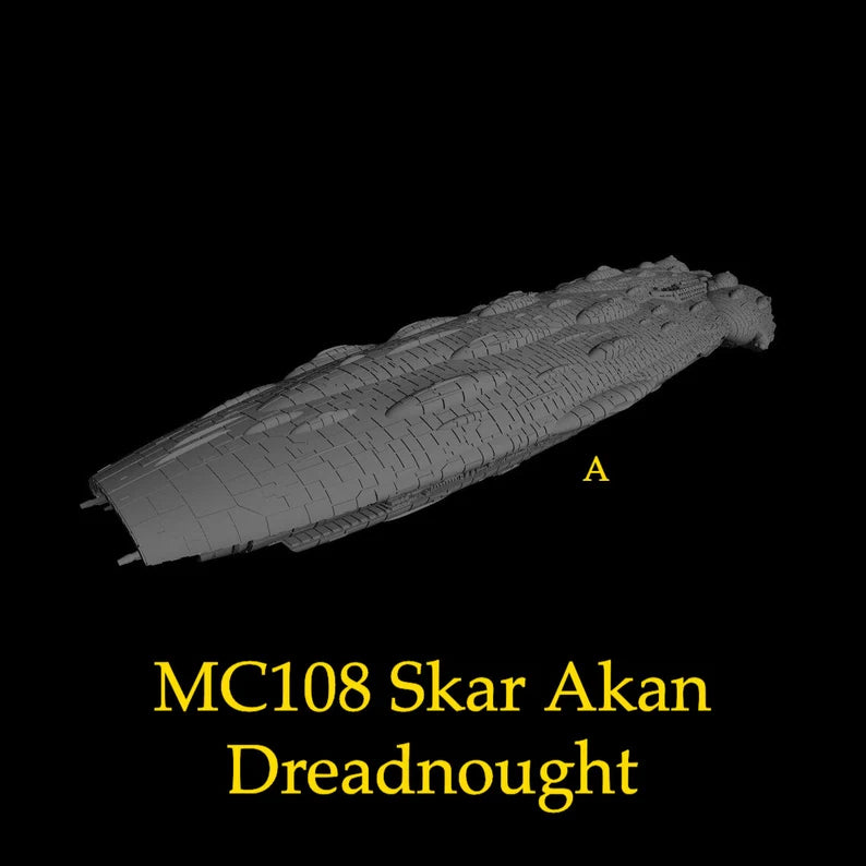 Star Wars Armada MC108 Skar Akan Dreadnaught - Raw/Unpainted -or- Hand Painted Model 3D 14k Resin