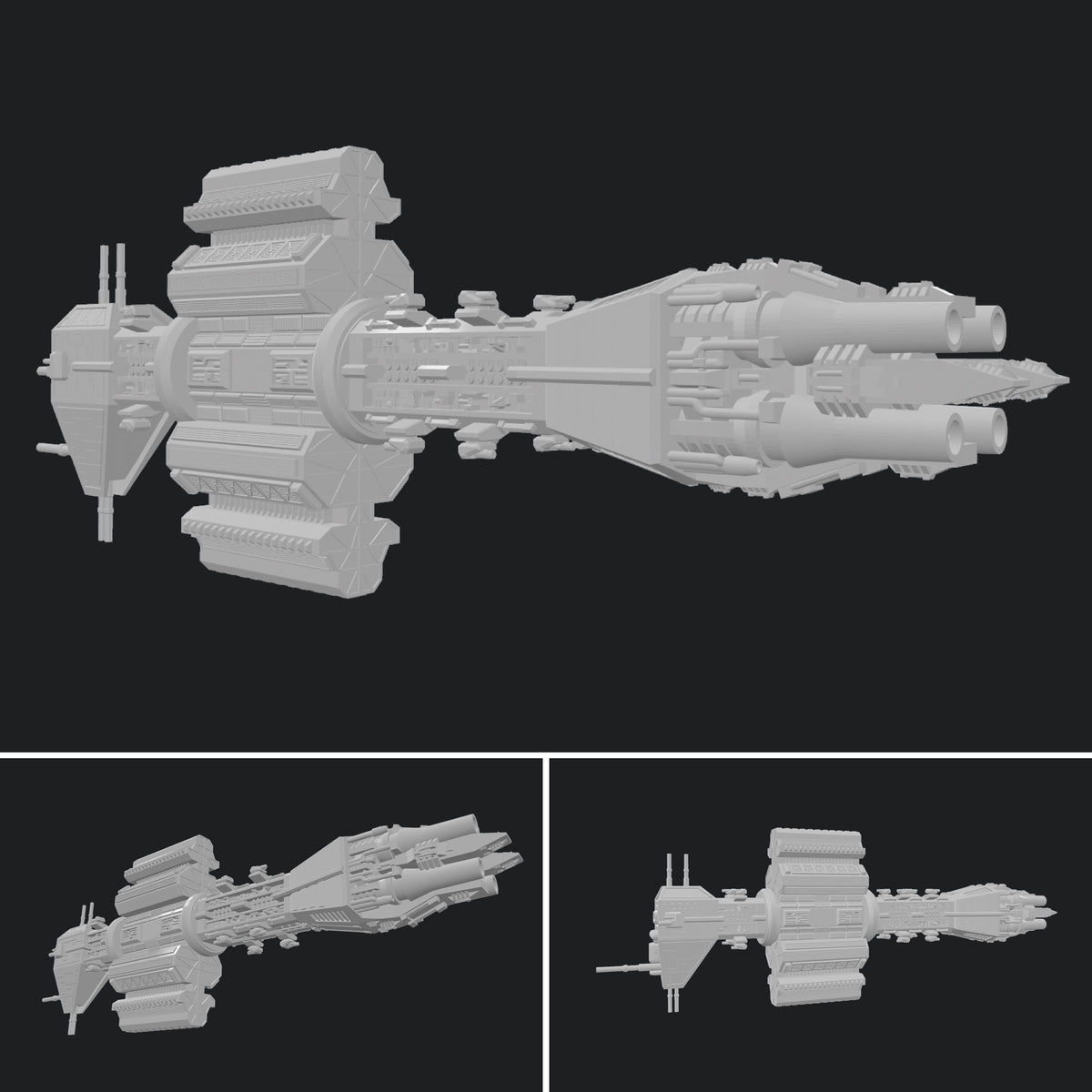Star Wars Armada scale Babylon 5 EA Earth Force Omega Class Destroyer 8” 3D Resin 14k