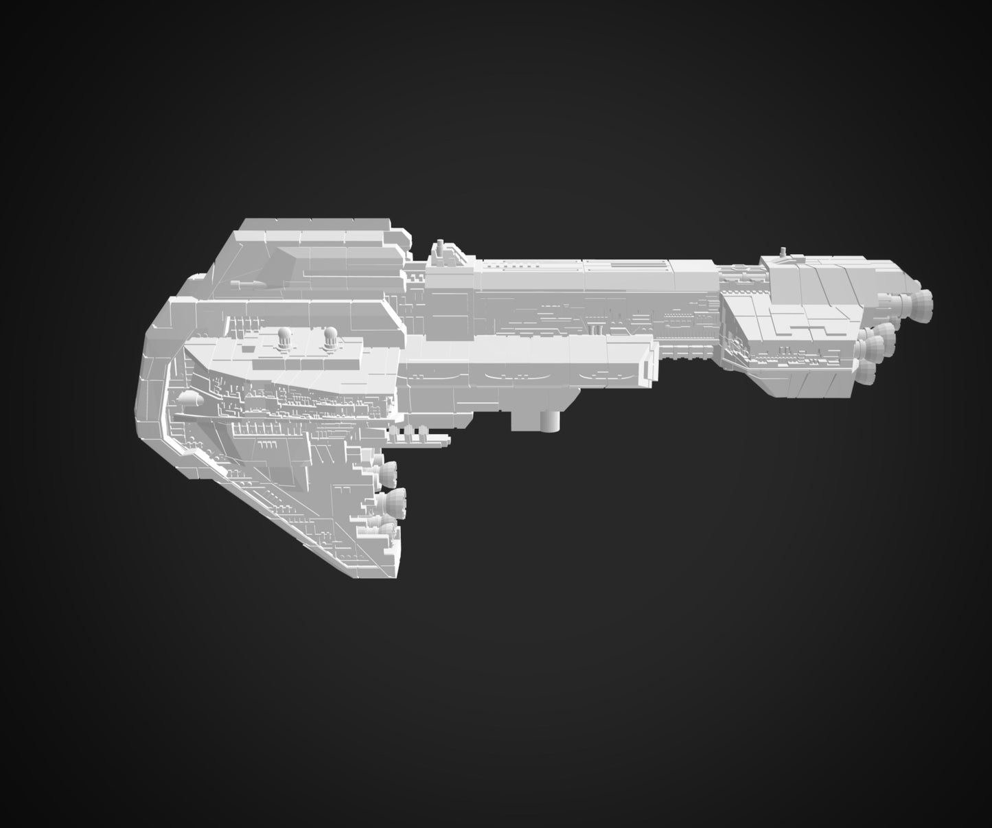 Star Wars Armada New Republic StarHawk-class Battleship Raw/Unpainted -or- Hand Painted Model 3D 14k Resin