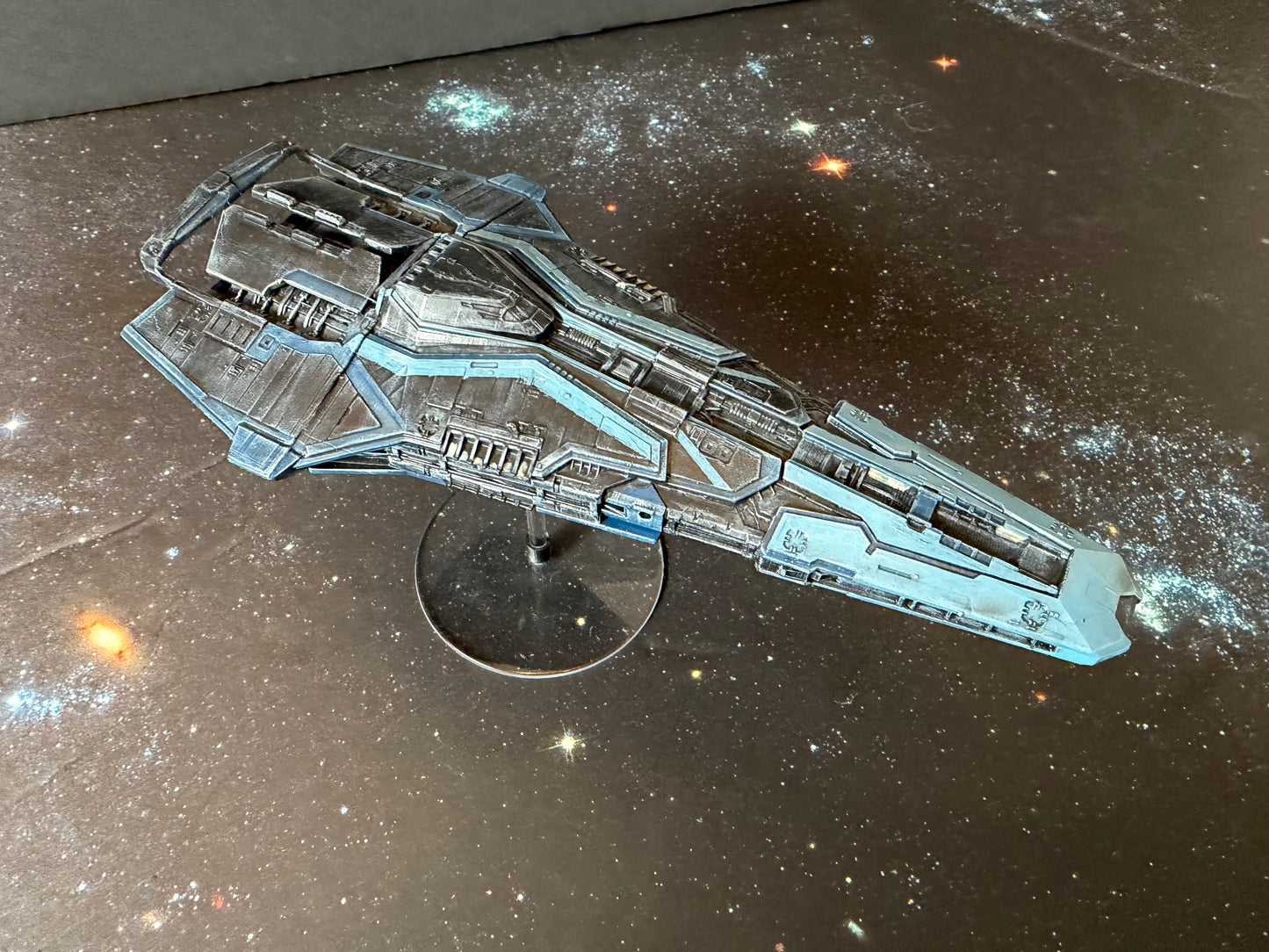 Elite: Dangerous Federal Corvette (1000:1 = 167.8mm L) Hand Painted 14k 3D FanArt