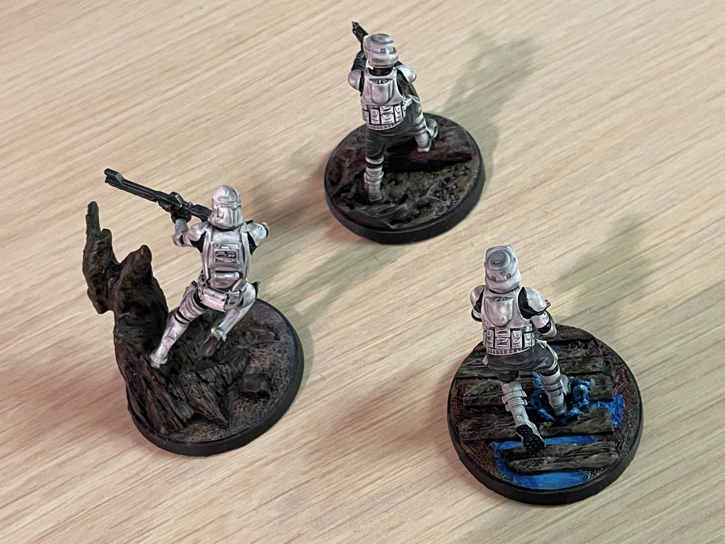 Star Wars LEGION Shatter Scale Clone Troopers (3) • Raw/Unpainted -or- Hand Painted Model 3D 14k Resin