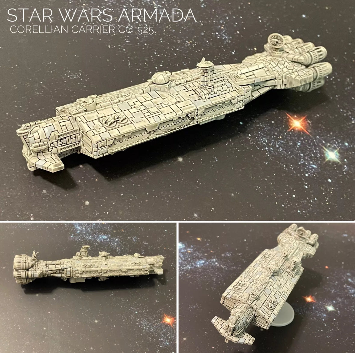 Star Wars Armada Corellian Carrier 525 16k 3D print