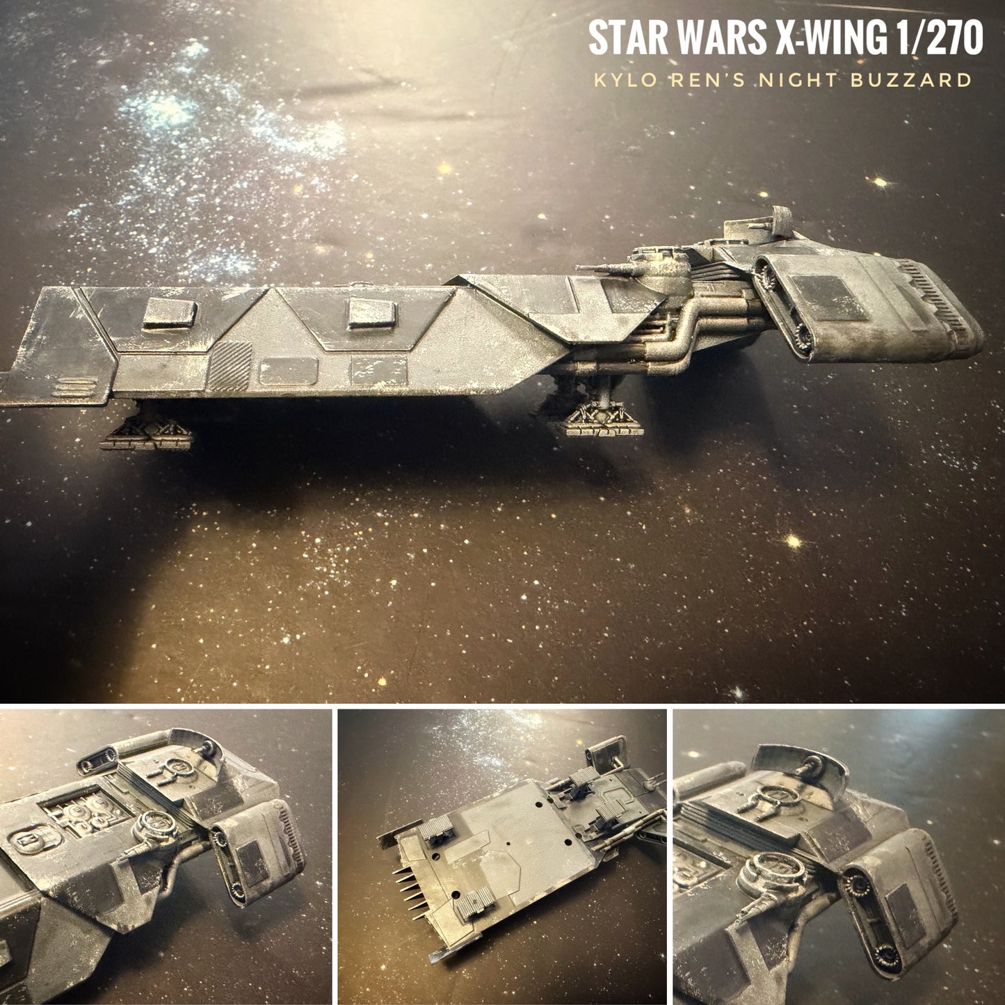 Star Wars X-Wing 1/270 Kylo REN Knights of Ren Night Buzzard 16k 3D print