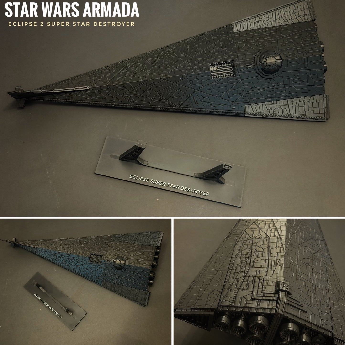 Star Wars Armada Dark Empire ECLIPSE 2 Super Star Destroyer 24” 14k 3D printed