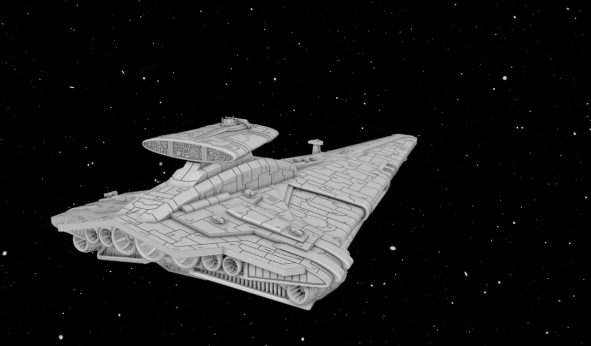 Star Wars Armada New Republic Endurance-Class Carrier Nebula Star Destroyer 7” Raw/Unpainted -or- Hand Painted Model 3D 14k Resin