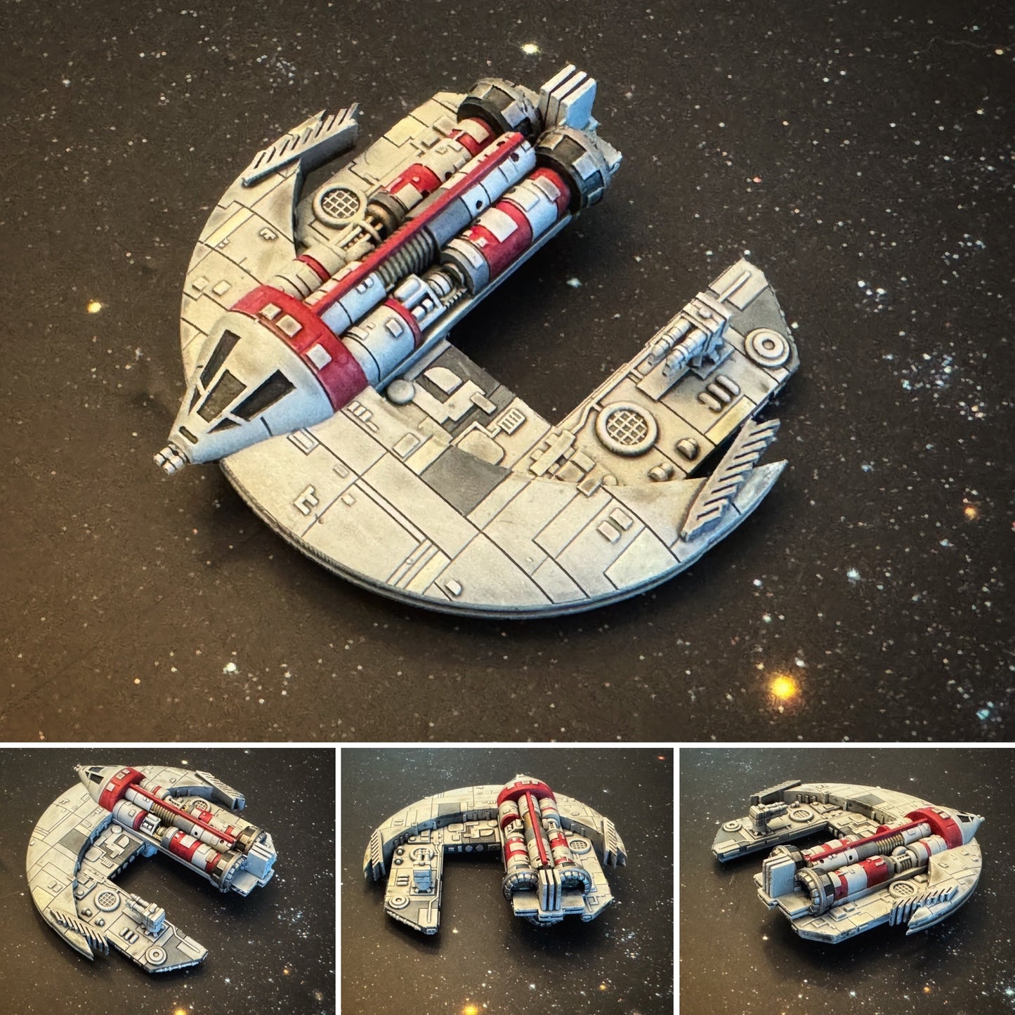 Star Wars X-Wing Punishing One Jumpmaster 5000 Freighter HAND PAINTED 14k 3D