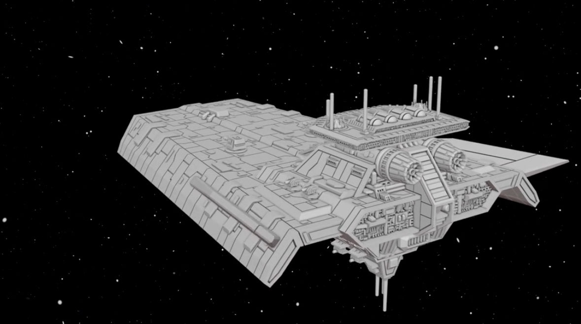Star Wars Armada Imperial Pursuit Light Cruiser Raw/Unpainted -or- Hand Painted Model 3D 14k Resin