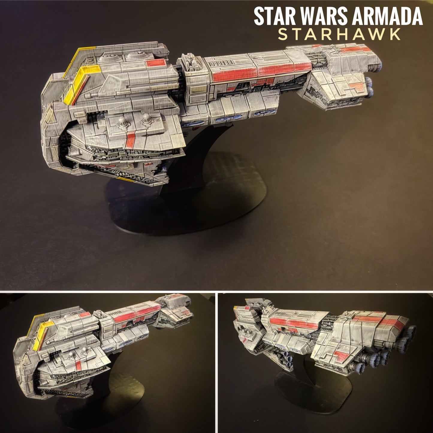 Star Wars Armada New Republic StarHawk-class Battleship Raw/Unpainted -or- Hand Painted Model 3D 14k Resin