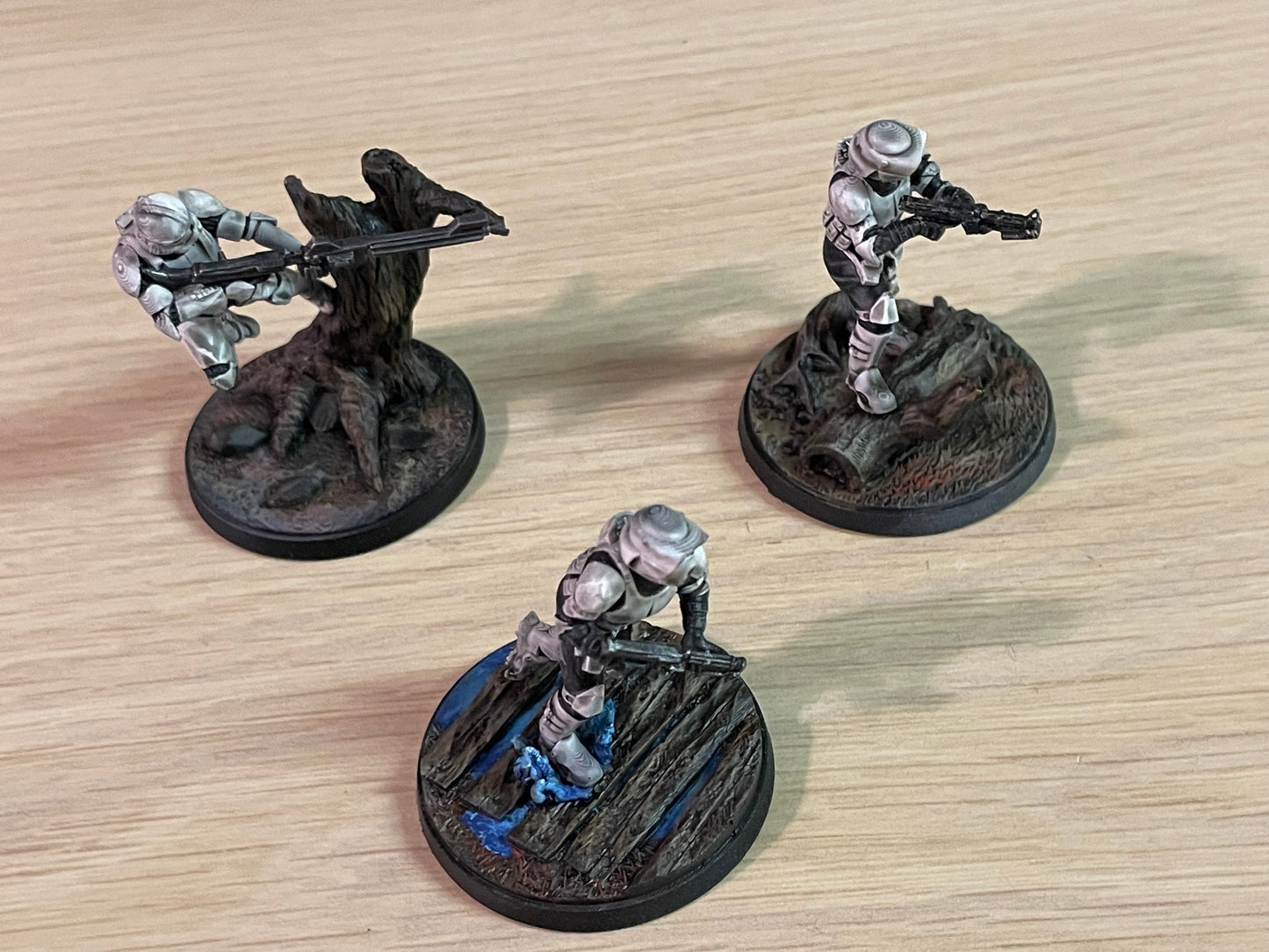 Star Wars LEGION Shatter Scale Clone Troopers (3) • Raw/Unpainted -or- Hand Painted Model 3D 14k Resin