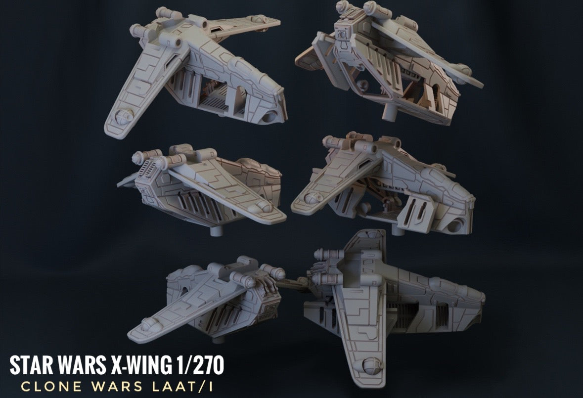 Star Wars X-Wing 1/270 Clone LAAT/i Low Altitude Assault Transport 12k HiRes 3D