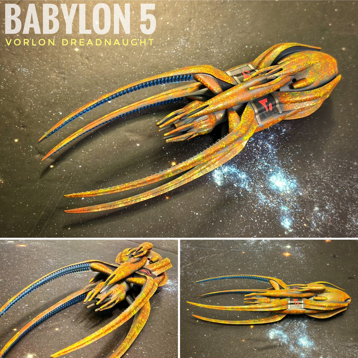 Babylon 5 Vorlon Dreadnought HIGH detail 16k 3D resin print FanArt (Star Wars armada scale)