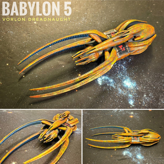 Babylon 5 Vorlon Dreadnought HIGH detail 16k 3D resin print FanArt (Star Wars armada scale)