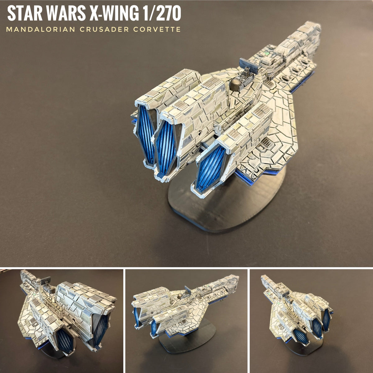 Star Wars X-Wing 11” Mandalorian Crusader Corvette 3D Hi-Res Print