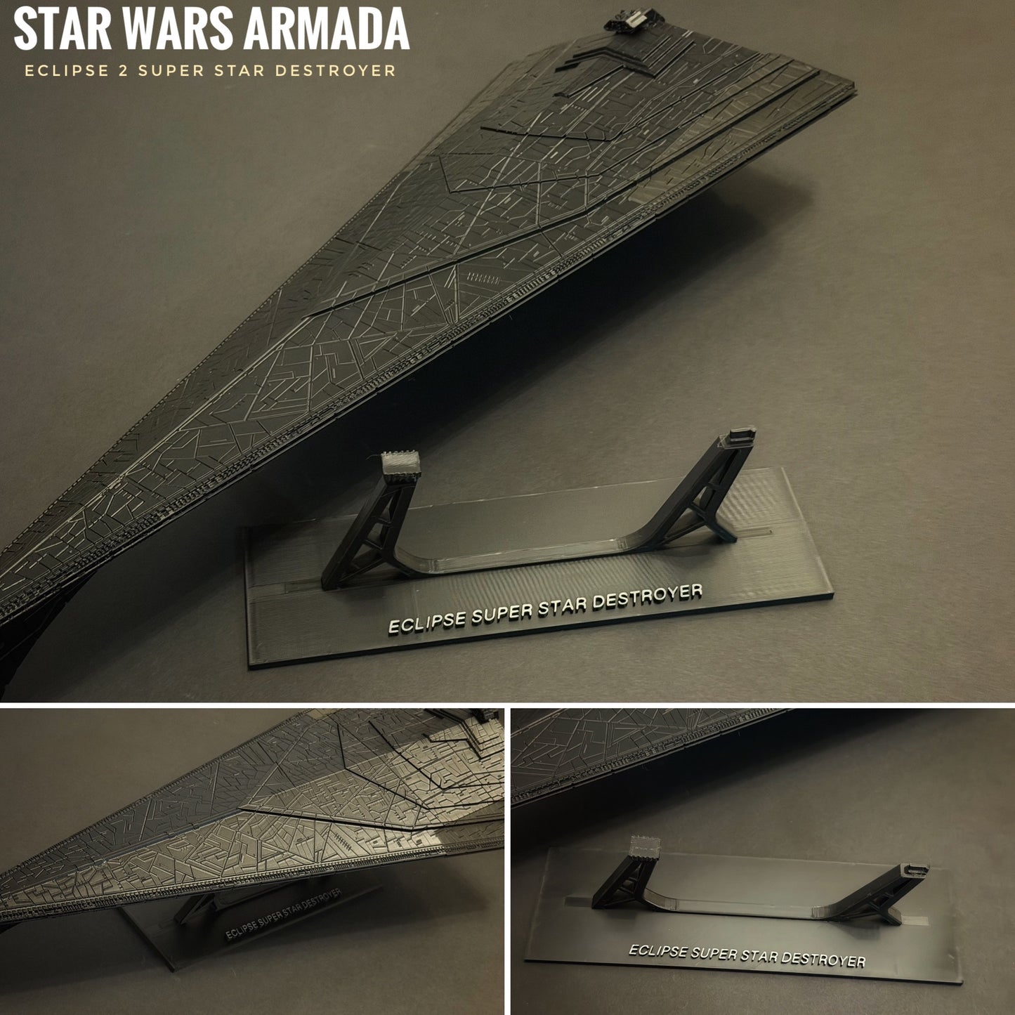 Star Wars Armada Dark Empire ECLIPSE 2 Super Star Destroyer 24” 14k 3D printed