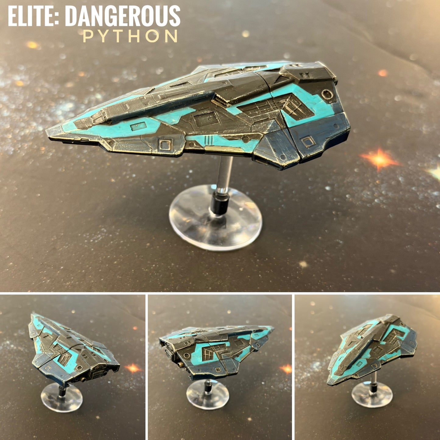 Elite: Dangerous PYTHON (1000:1 = 87.87 mm L) HAND PAINTED 16k 3D FanArt