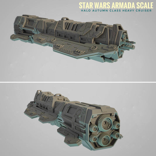 HALO Fleet Battles (Star Wars Armada scale) UNSC Colossus-Class SuperCarrier Hand-Painted or Raw 14k 3D Resin Print