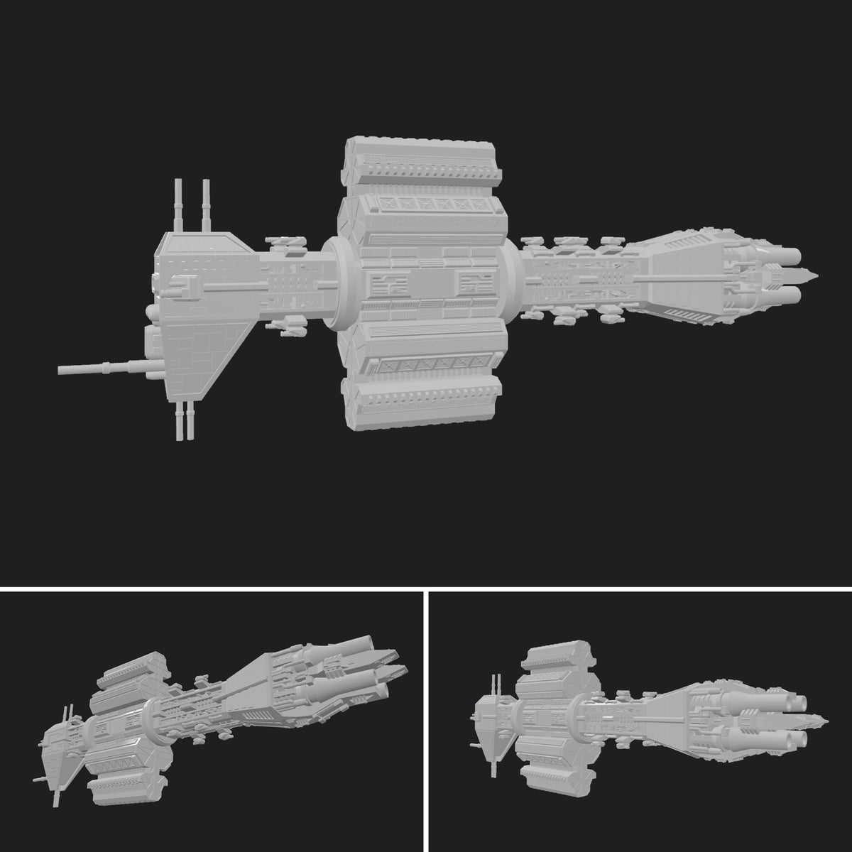 Star Wars Armada scale Babylon 5 EA Earth Force Omega Class Destroyer 8” 3D Resin 14k