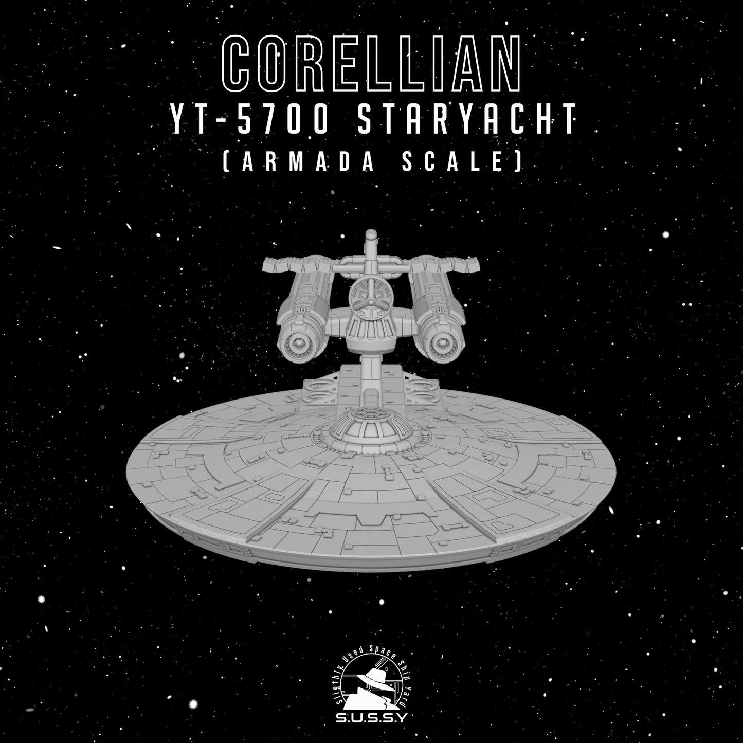 Star Wars X-Wing 1/270 Corellian YT-5700 Staryatch 16k 3D print