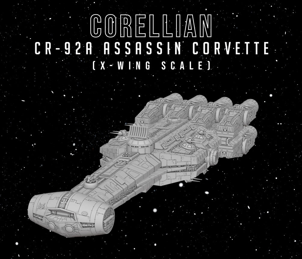 Star Wars X-Wing 1/270 Corellian CR-92A Assassin Corvette 16k 3D print