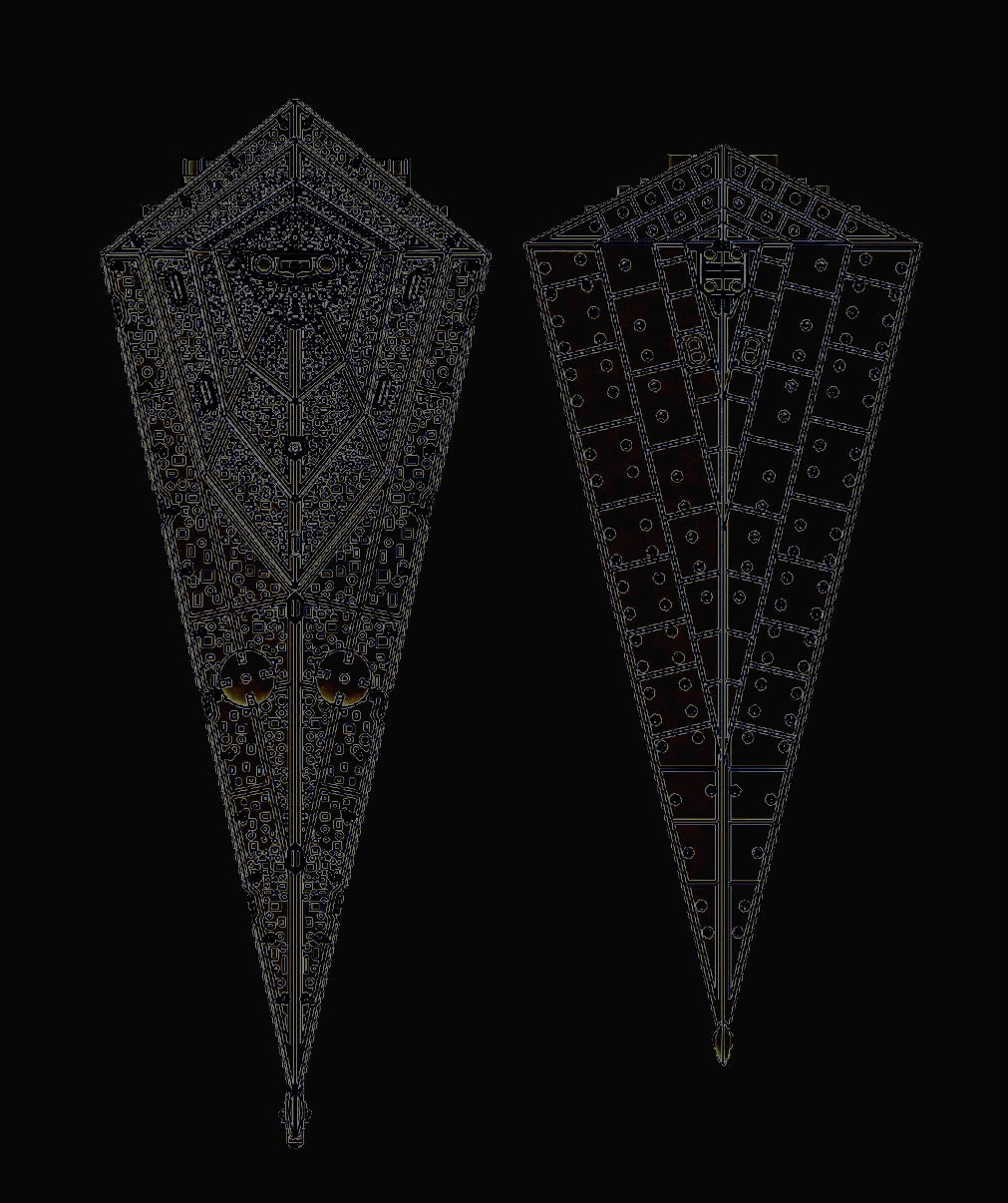 Star Wars Armada Dark Empire ECLIPSE Super Star Destroyer Raw OR Fully hand-painted Model 3D 12k Resin