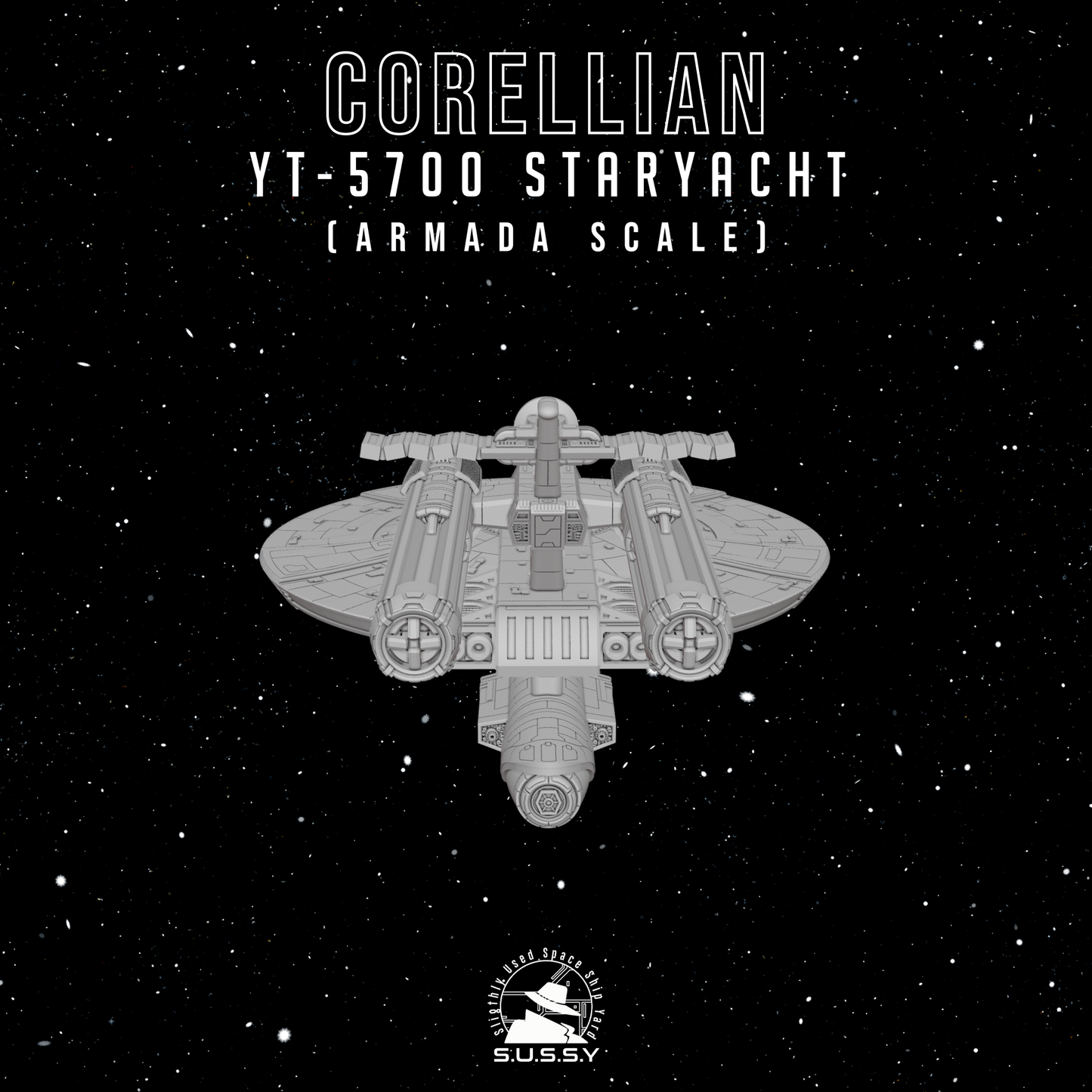 Star Wars X-Wing 1/270 Corellian YT-5700 Staryatch 16k 3D print