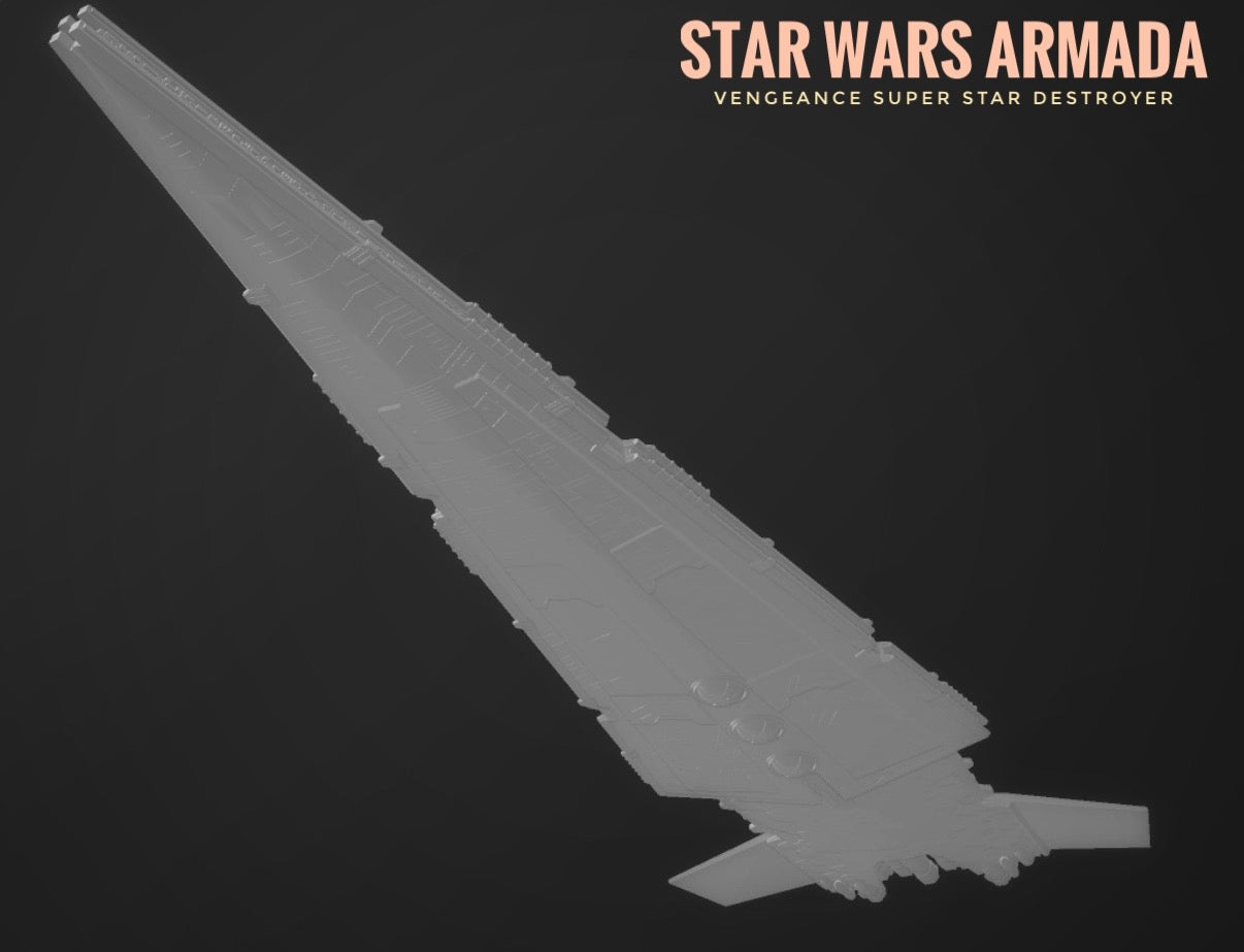 Star Wars Armada Vengeance Super Star Destroyer 24” 14k 3D printed