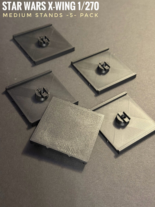 Star Wars X-Wing 1/270 MEDIUM ship Bases with Pegs (5 Pack) Hi-res 3D Print