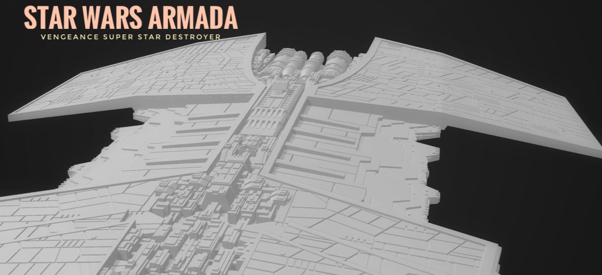 Star Wars Armada Vengeance Super Star Destroyer 24” 14k 3D printed