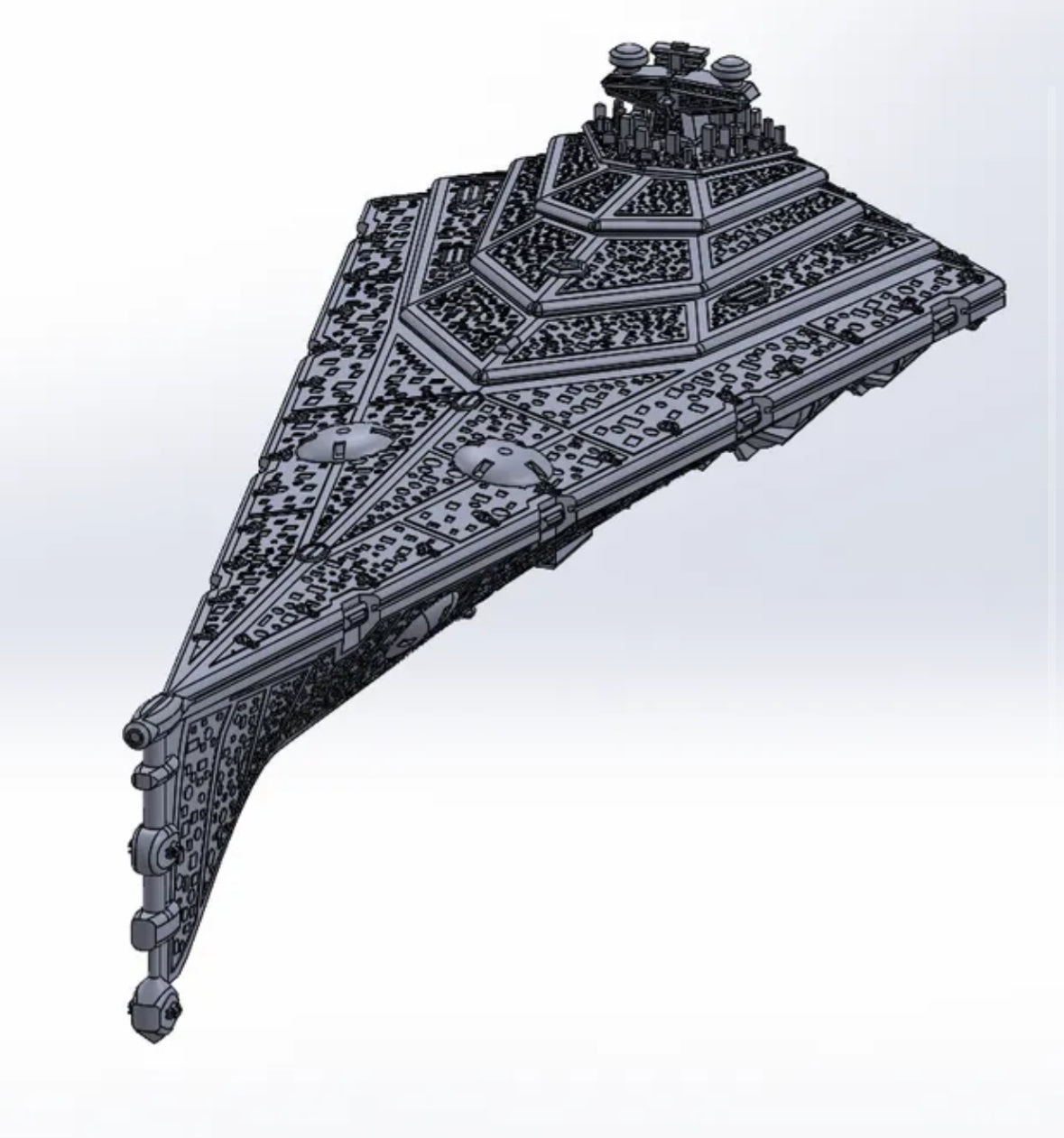 Star Wars Armada Dark Empire ECLIPSE Super Star Destroyer Raw OR Fully hand-painted Model 3D 12k Resin