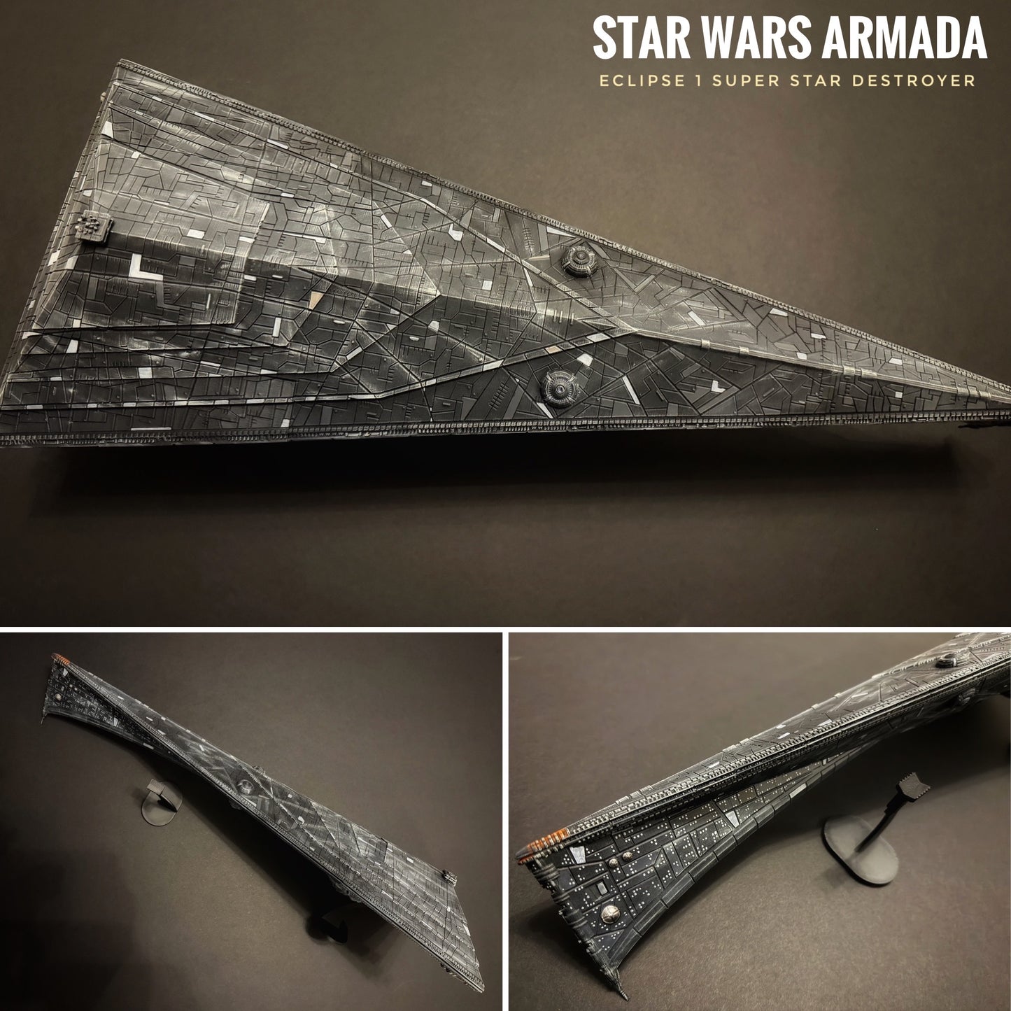 Star Wars Armada Dark Empire ECLIPSE 1 Super Star Destroyer 24” 14k 3D printed