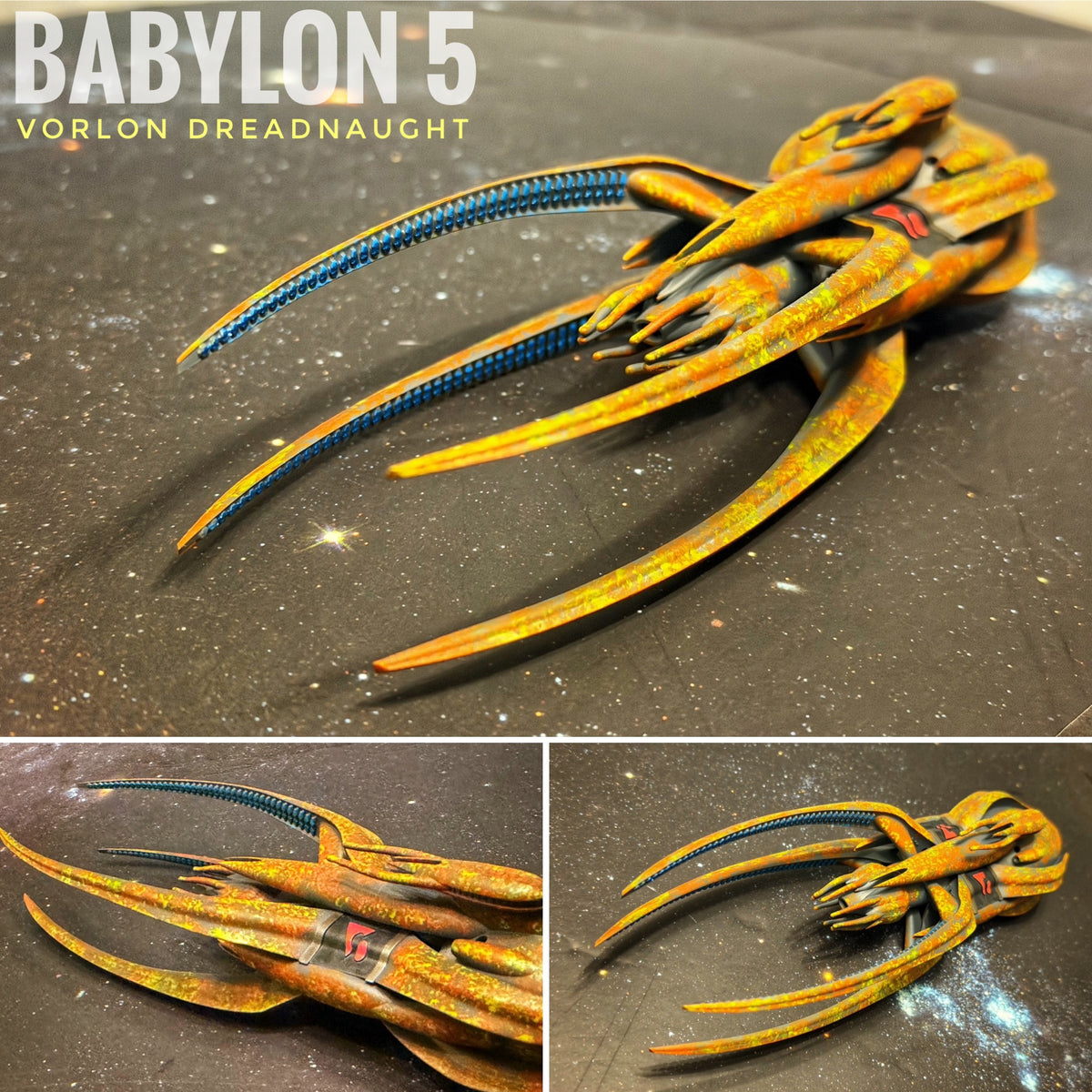 Babylon 5 Vorlon Dreadnought HIGH detail 16k 3D resin print FanArt (Star Wars armada scale)