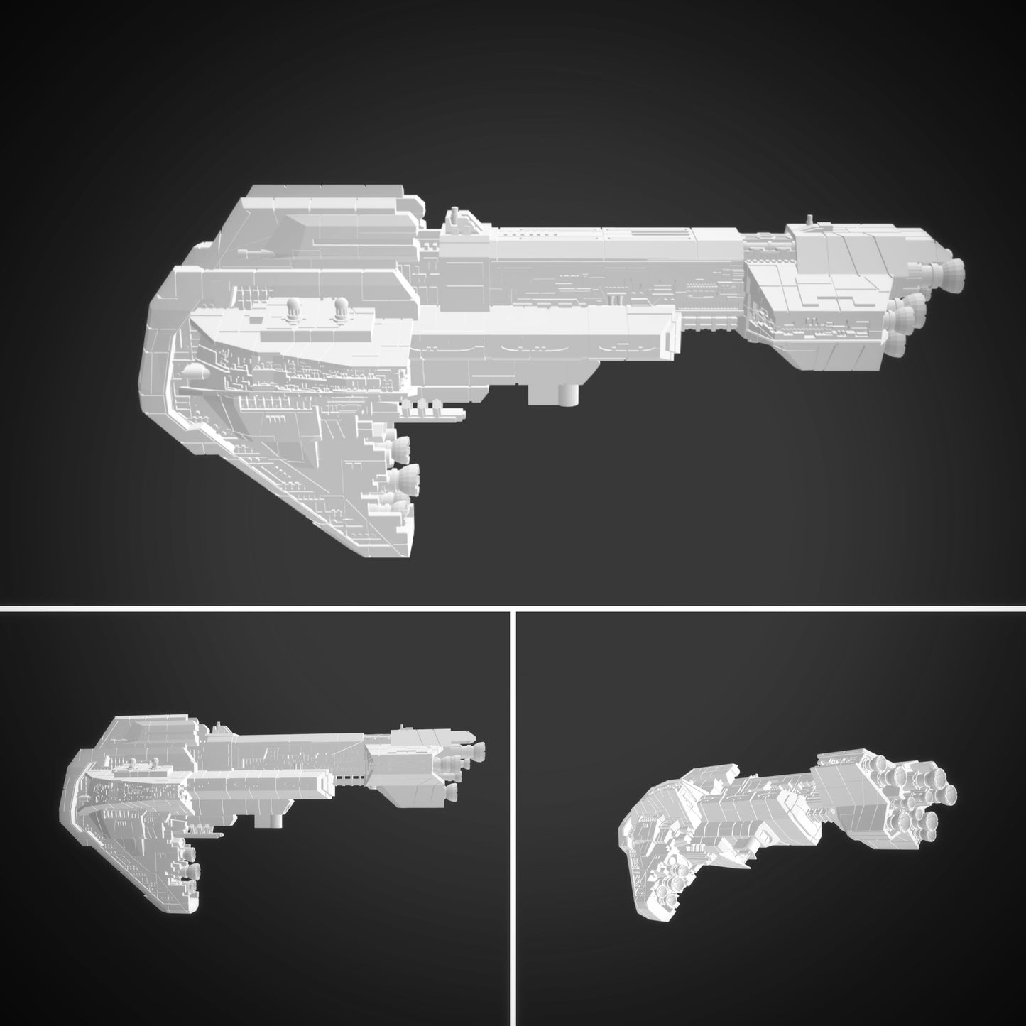 Star Wars Armada New Republic StarHawk-class Battleship Raw/Unpainted -or- Hand Painted Model 3D 14k Resin