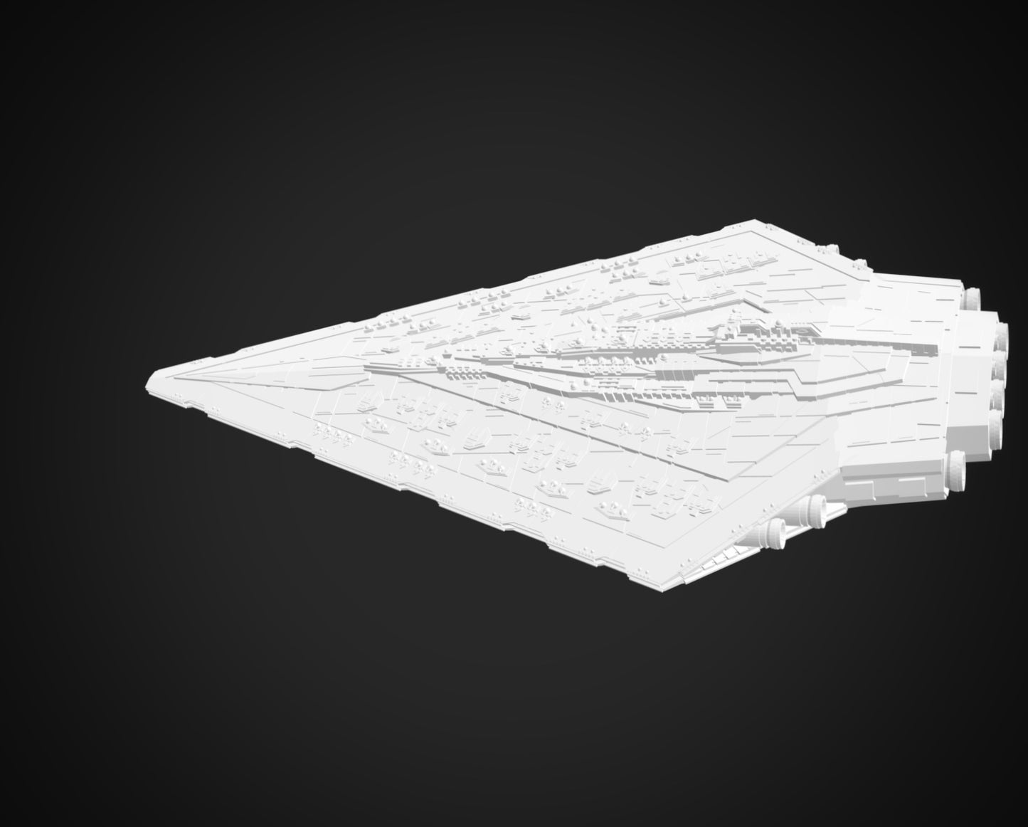 Star Wars Armada Imperial Asserter-class Super Star Destroyer Raw/Unpainted -or- Hand Painted Model 3D 14k Resin