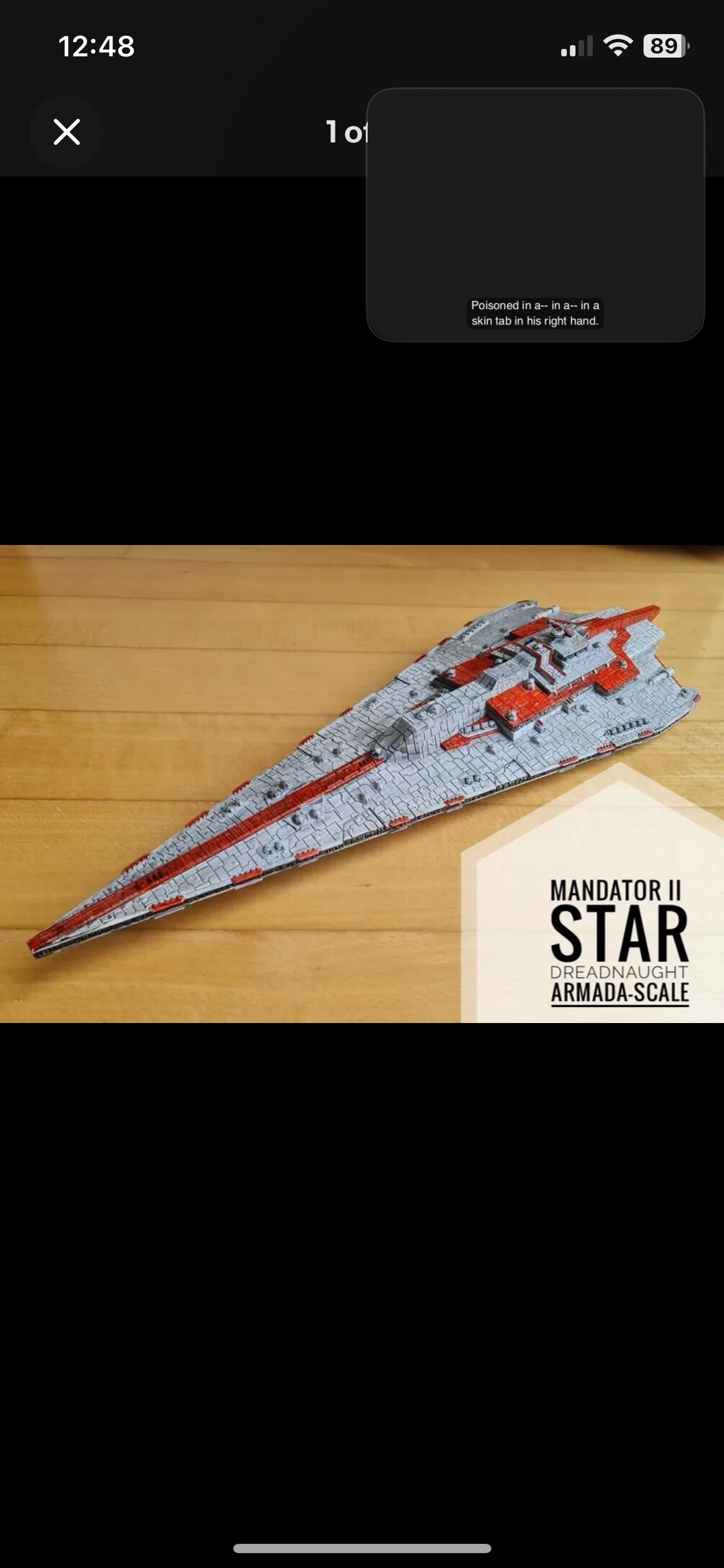 Star Wars Armada Mandator II Star Destroyer Dreadnaught • Raw or Hand Painted • 14k 3DResin Print
