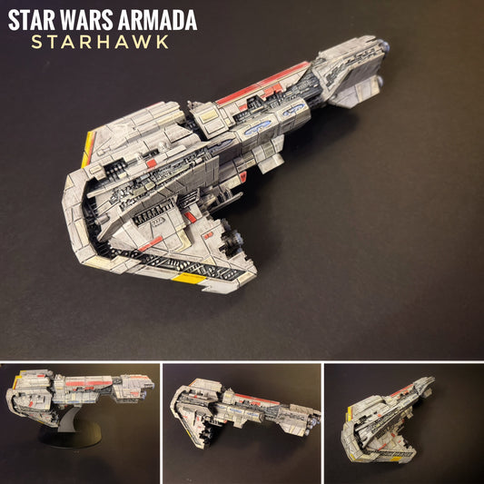 Star Wars Armada New Republic StarHawk-class Battleship Raw/Unpainted -or- Hand Painted Model 3D 14k Resin