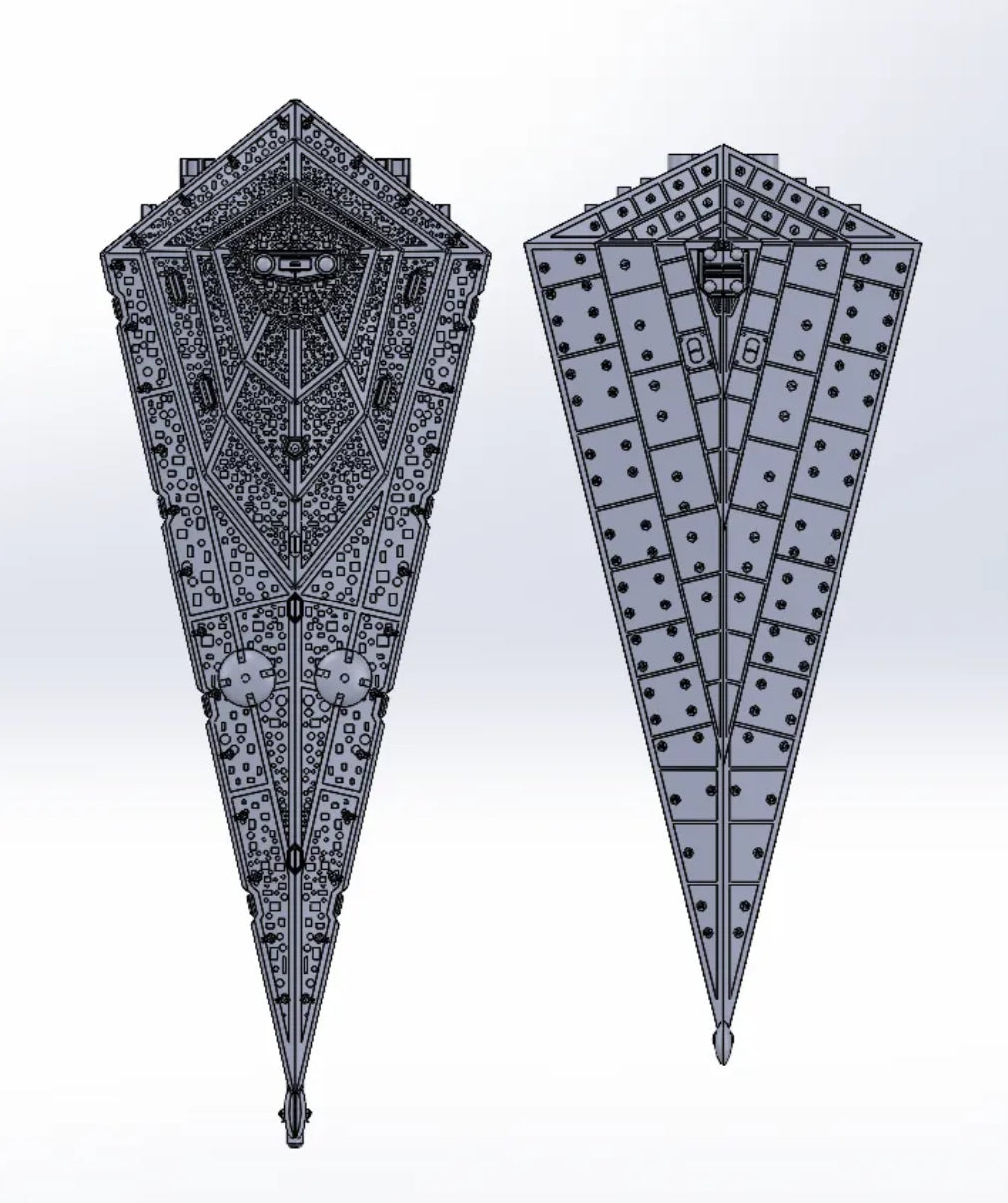 Star Wars Armada Dark Empire ECLIPSE Super Star Destroyer Raw OR Fully hand-painted Model 3D 12k Resin