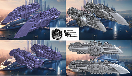 Fifth Element Movie Fhloston Paradise + Sorhen Paradise HIGH detail 3D print Dark Edge Games