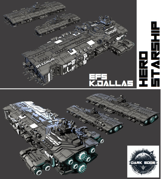 Fifth Element Movie Earth Federation Battleship Korben Dallas HIGH detail 3D print Dark Edge Games