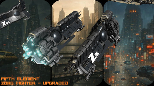 Fifth Element Movie ZORG Industries Fighter HIGH detail 3D print Dark Edge Games