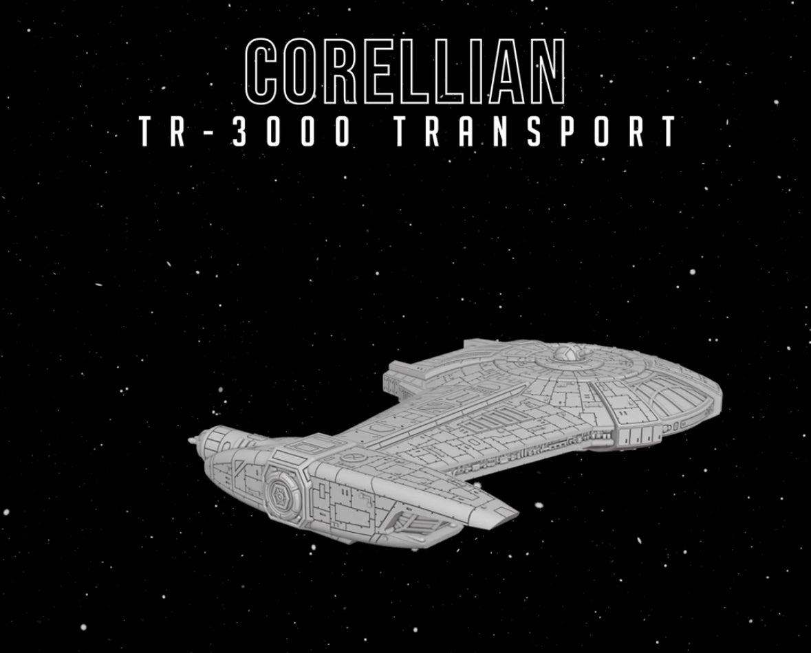 Star Wars X-Wing 1/270 Corellian TR-3000 Transport • Painted or Raw/Unpainted 12k HRres 3D