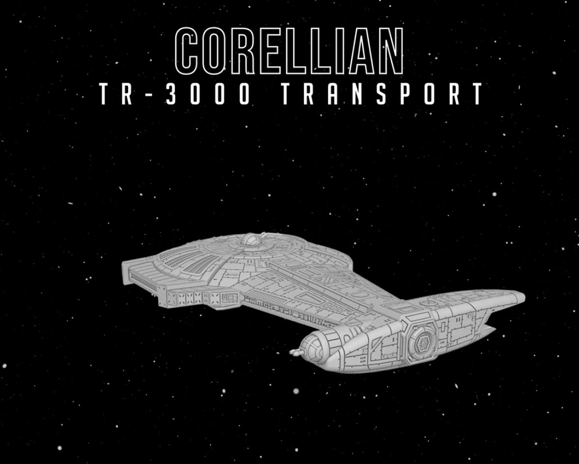 Star Wars X-Wing 1/270 Corellian TR-3000 Transport • Painted or Raw/Unpainted 12k HRres 3D