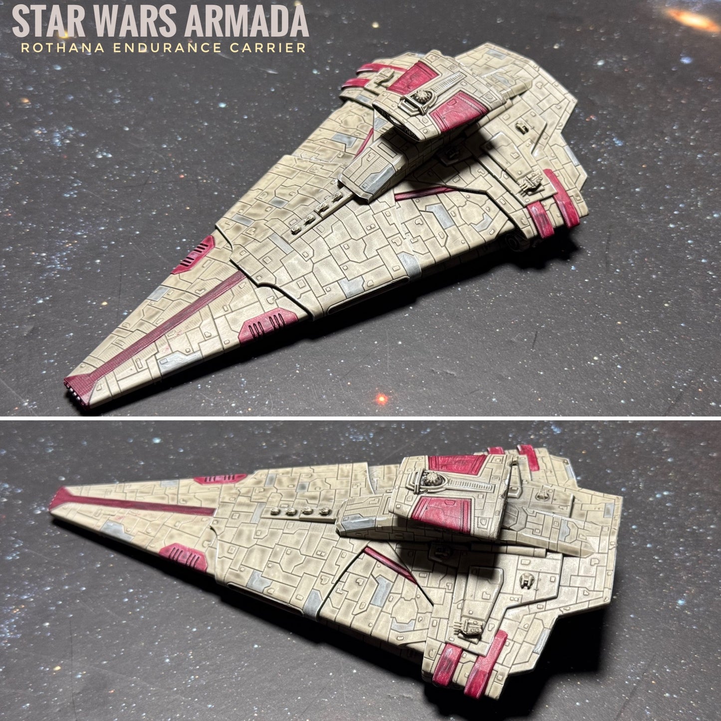 Star Wars Armada New Republic Endurance-Class Carrier Nebula Star Destroyer 7” Raw/Unpainted -or- Hand Painted Model 3D 14k Resin