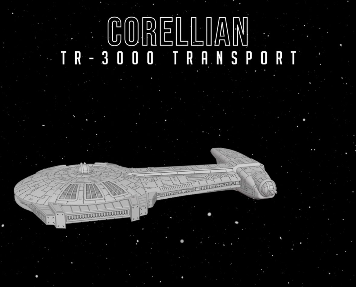 Star Wars X-Wing 1/270 Corellian TR-3000 Transport • Painted or Raw/Unpainted 12k HRres 3D