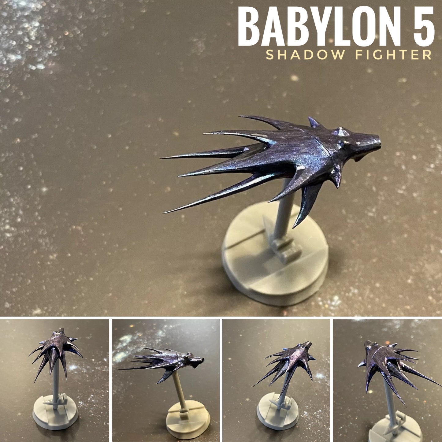 Babylon 5 SHADOW Fighter 1/270 Raw UNPAINTED 12k 3Dprint resin FanArt