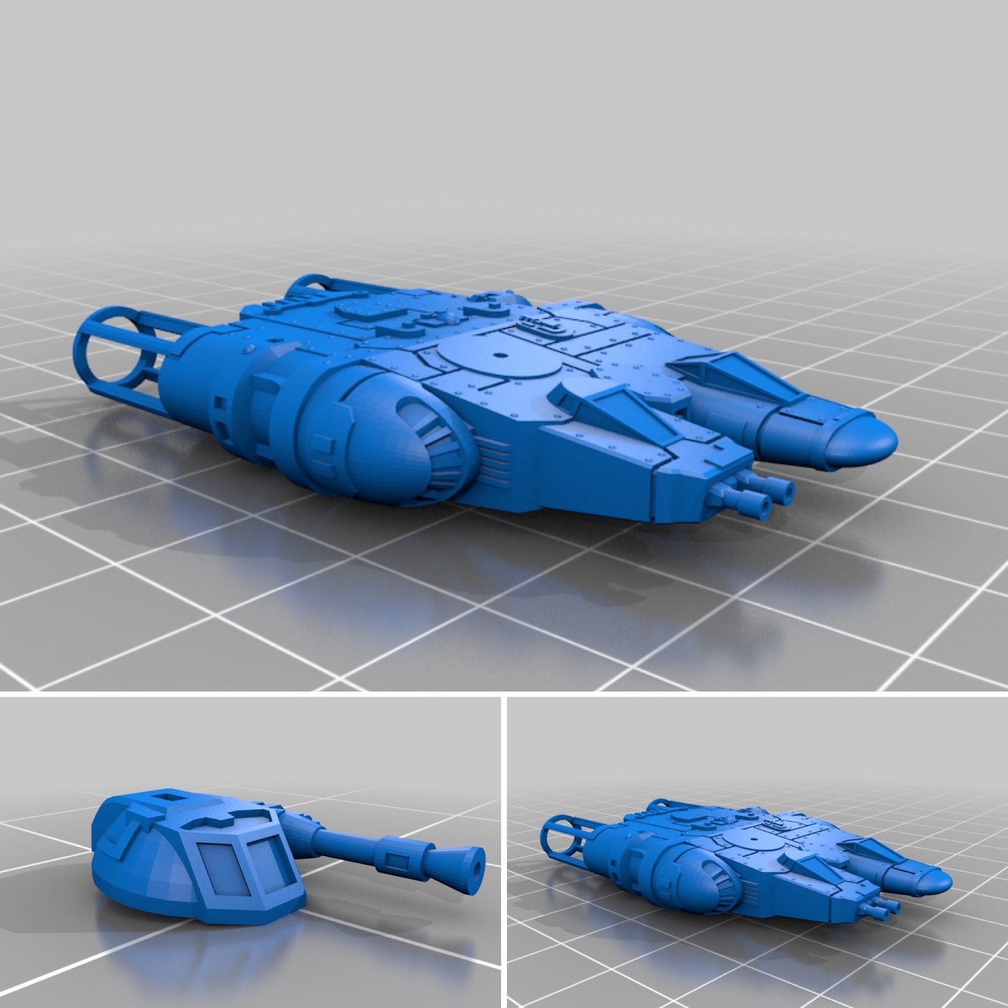 Star Wars X-Wing 1/270 H-Wing Fighter • Painted or Raw/Unpainted 12k HRres 3D